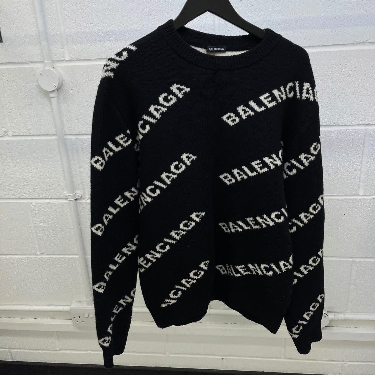 Men's Logo Print Sweatshirt Black Size L - Photo 8