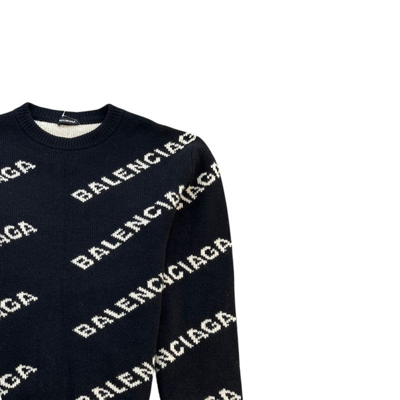 Men's Logo Print Sweatshirt Black Size L