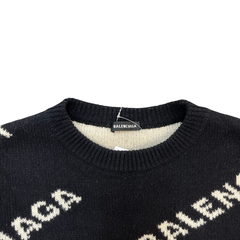 Men's Logo Print Sweatshirt Black Size L