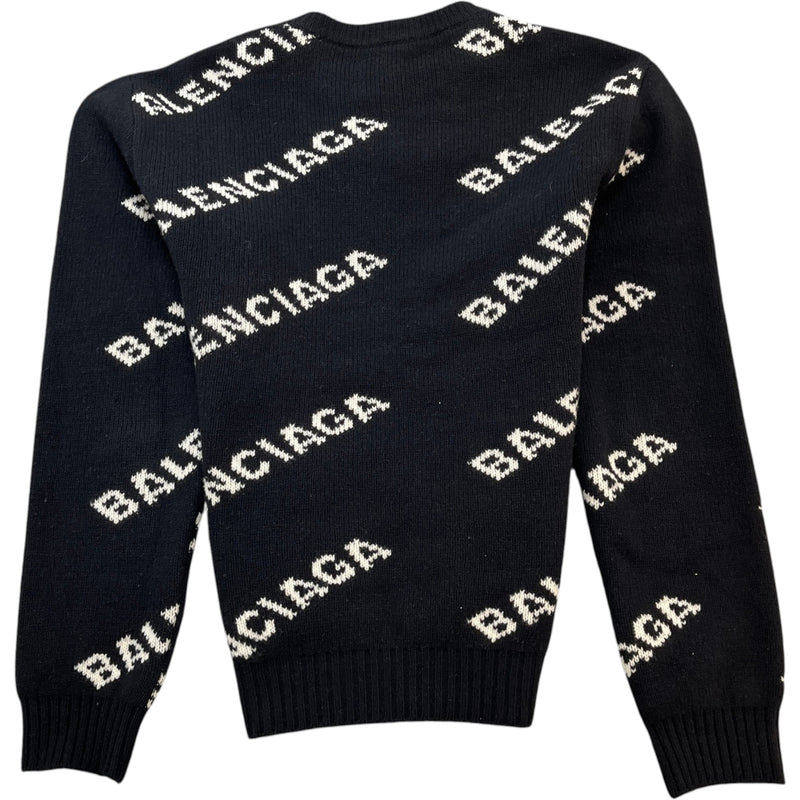 Men's Logo Print Sweatshirt Black Size L
