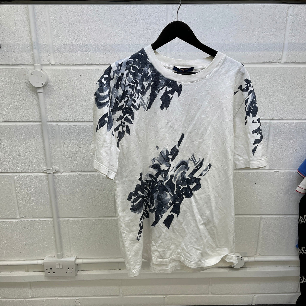 Men's Floral Print T-Shirt White Size XXL - Photo 7