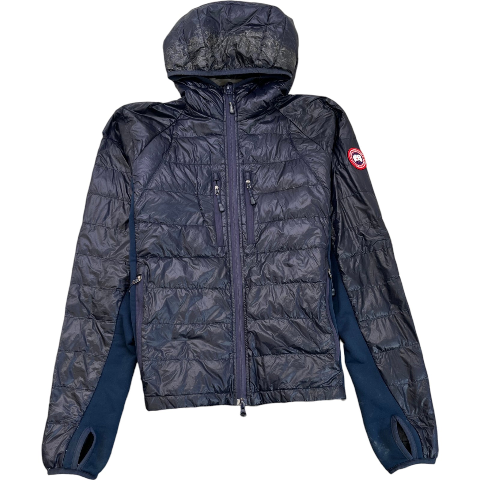 Men's Hybridge Lite Hoody Down Jacket Navy Size L - Photo 1