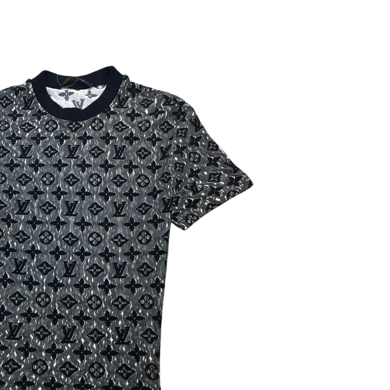 Men's Monogram Mesh T-Shirt Charcoal Size S