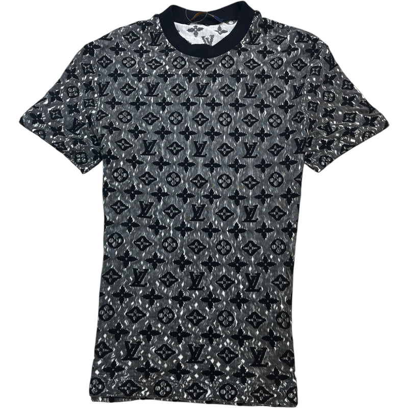 Men's Monogram Mesh T-Shirt Charcoal Size S