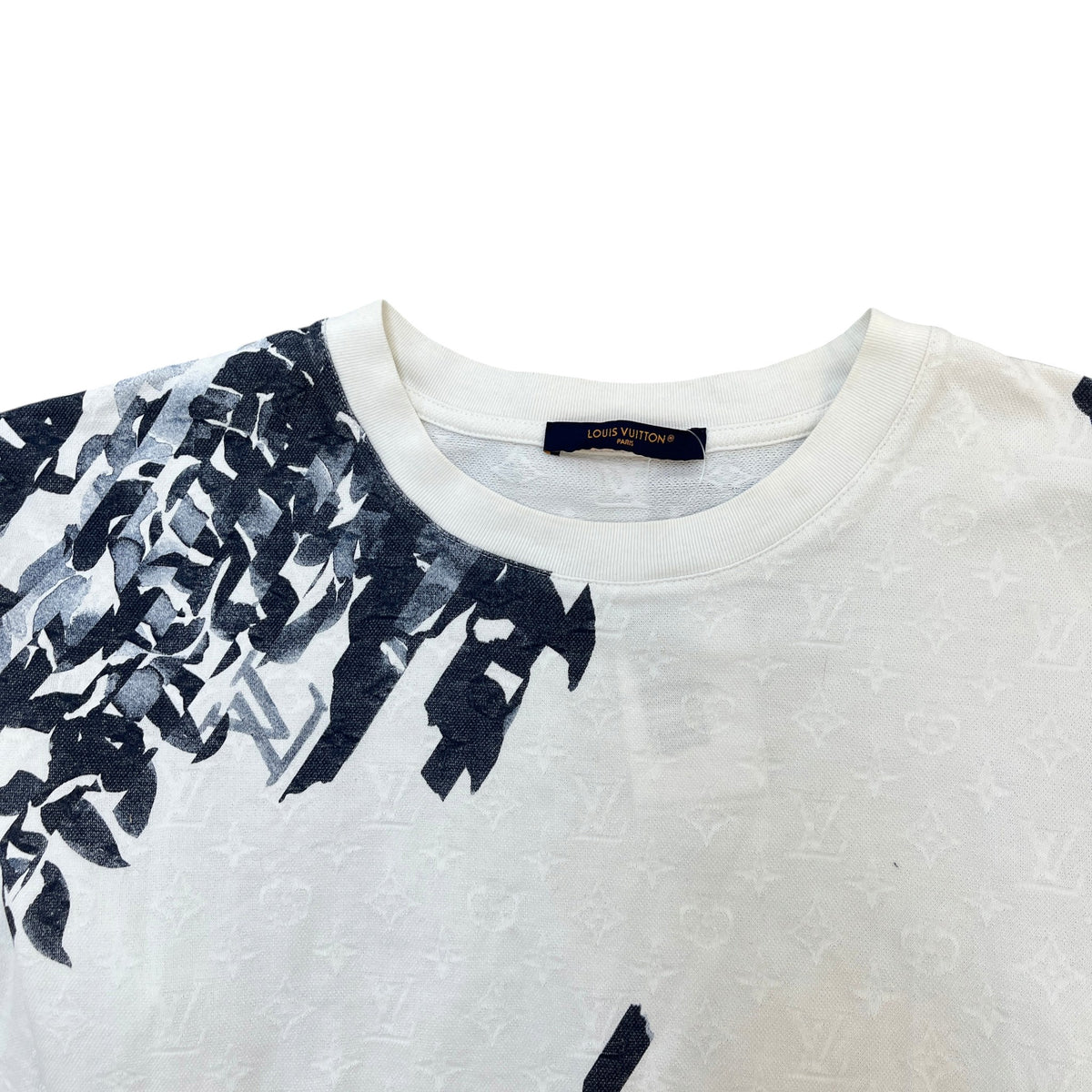 Men's Floral Print T-Shirt White Size XXL - Photo 5