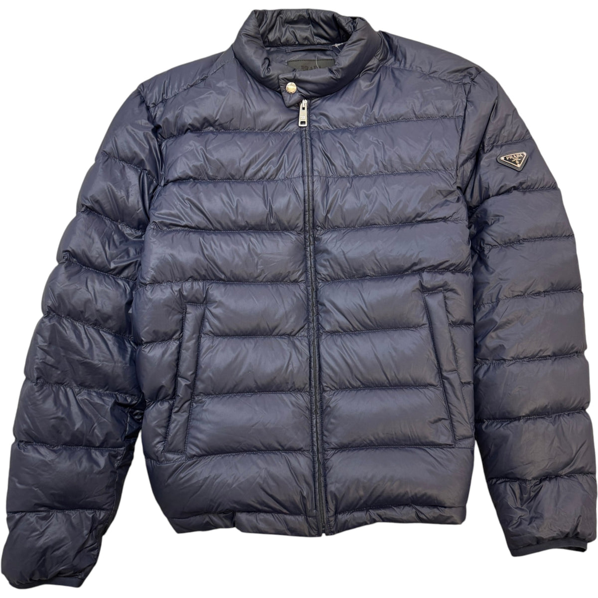 Men's Logo Print Down Jacket Navy Size XXL - Photo 1