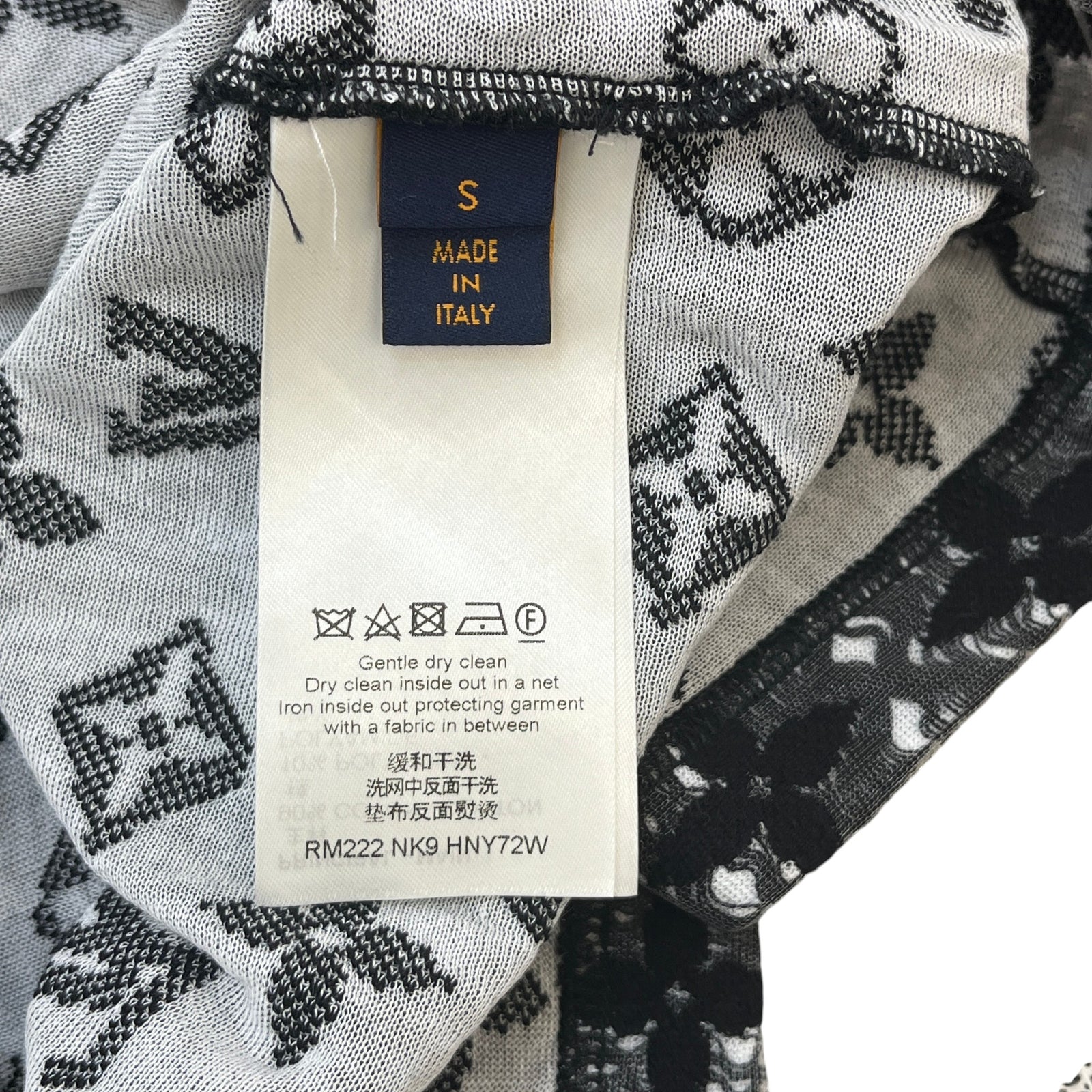 Men's Monogram Mesh T-Shirt Charcoal Size S - Photo 5
