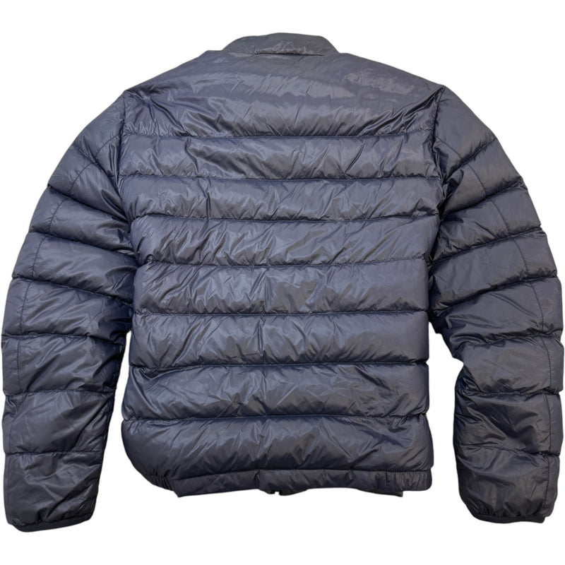 Men's Logo Print Down Jacket Navy Size XXL