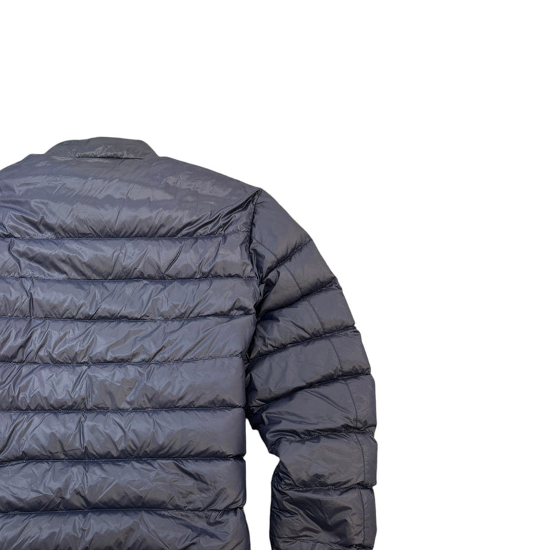 Men's Logo Print Down Jacket Navy Size XXL
