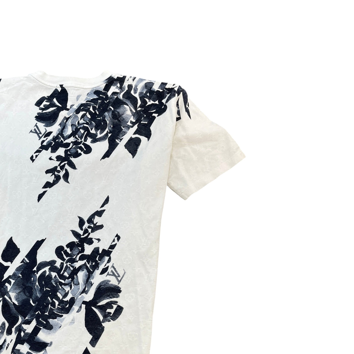Men's Floral Print T-Shirt White Size XXL - Photo 4