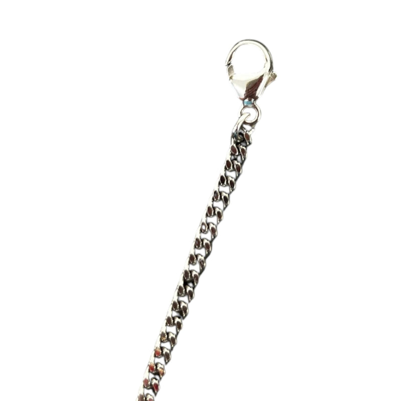 Men's Monogram Padlock Necklace Silver