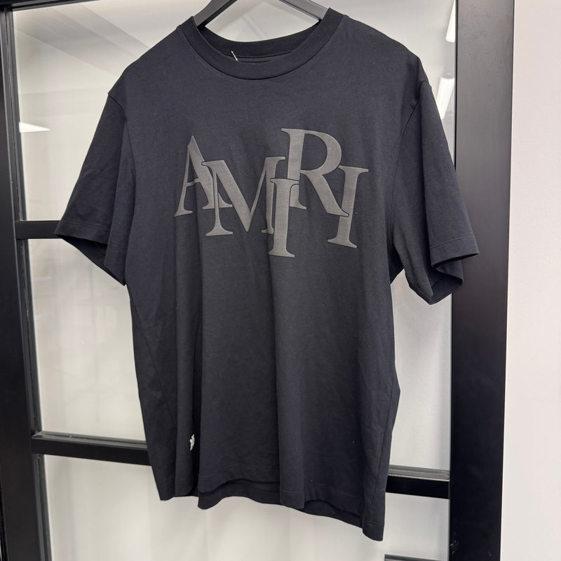 Men's Logo Print T-Shirt Black Size M