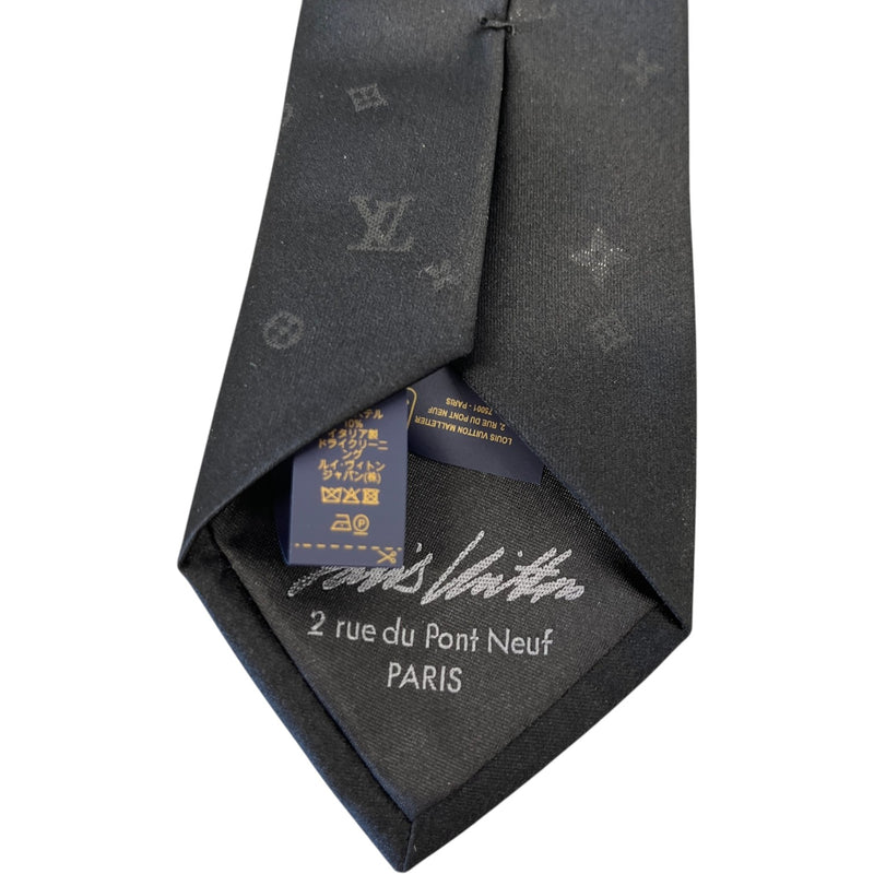 Men's Monogram Starry Night Tie Black