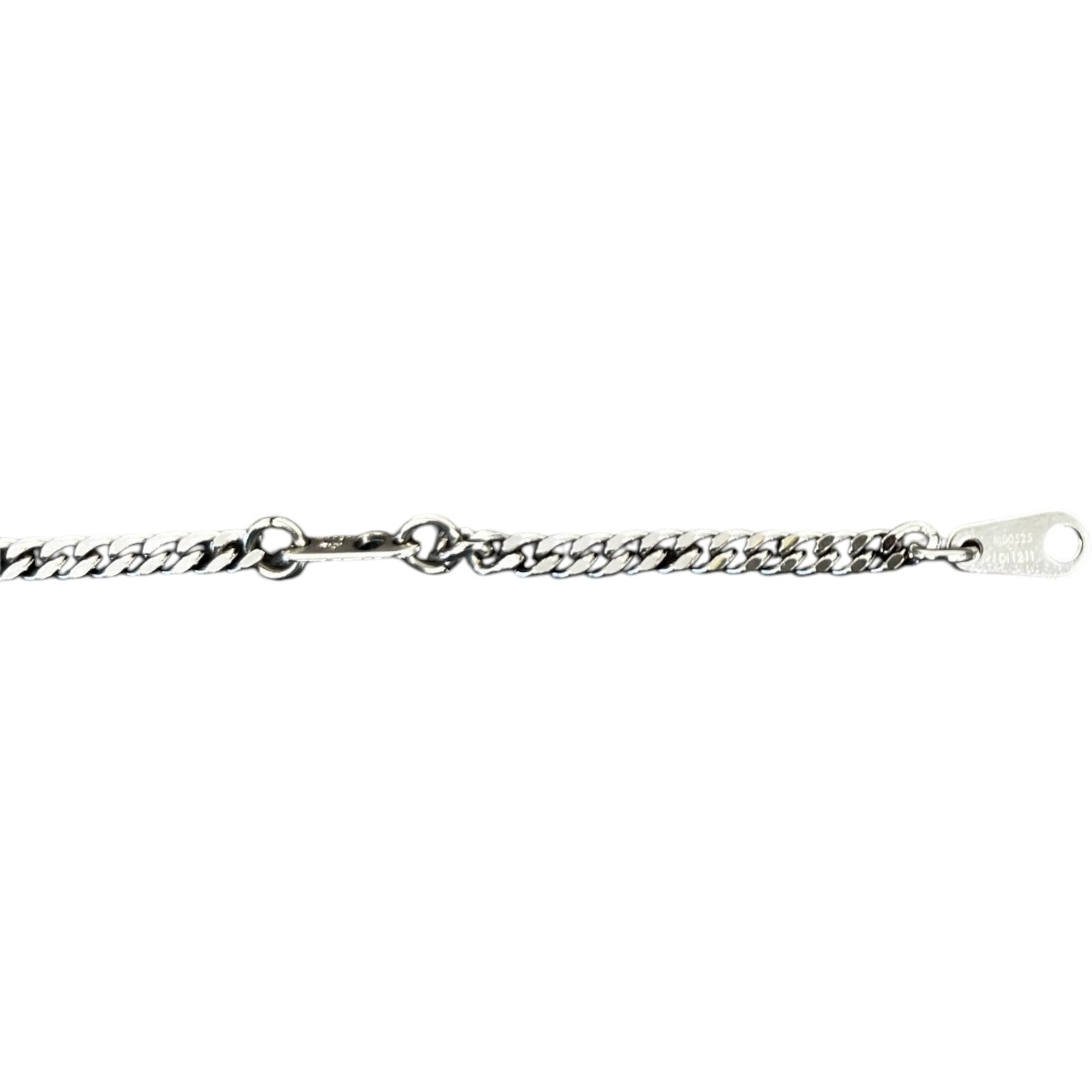 Men's Monogram Padlock Necklace Silver - Photo 7