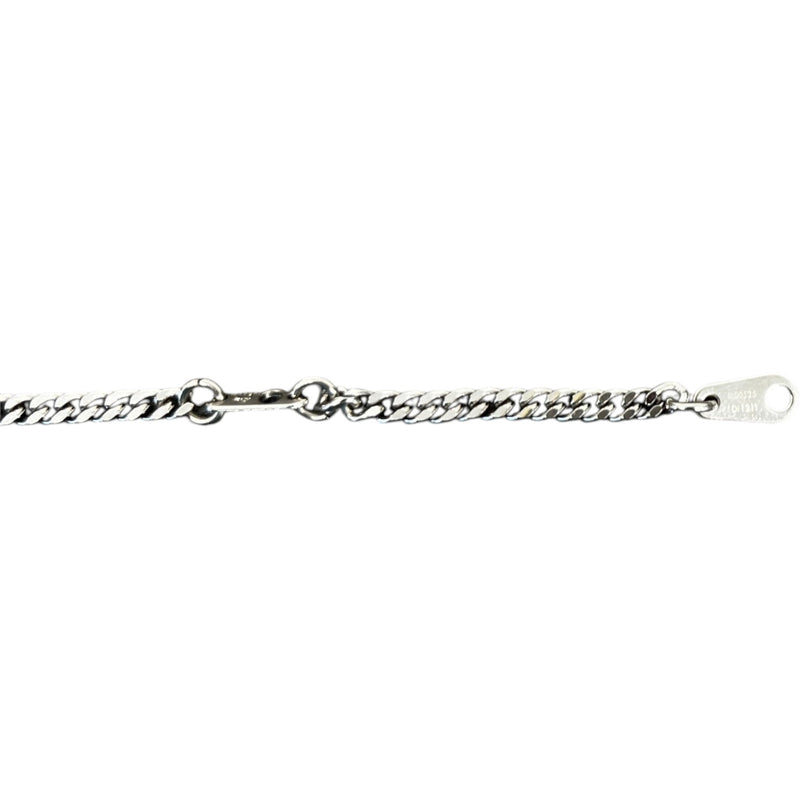Men's Monogram Padlock Necklace Silver