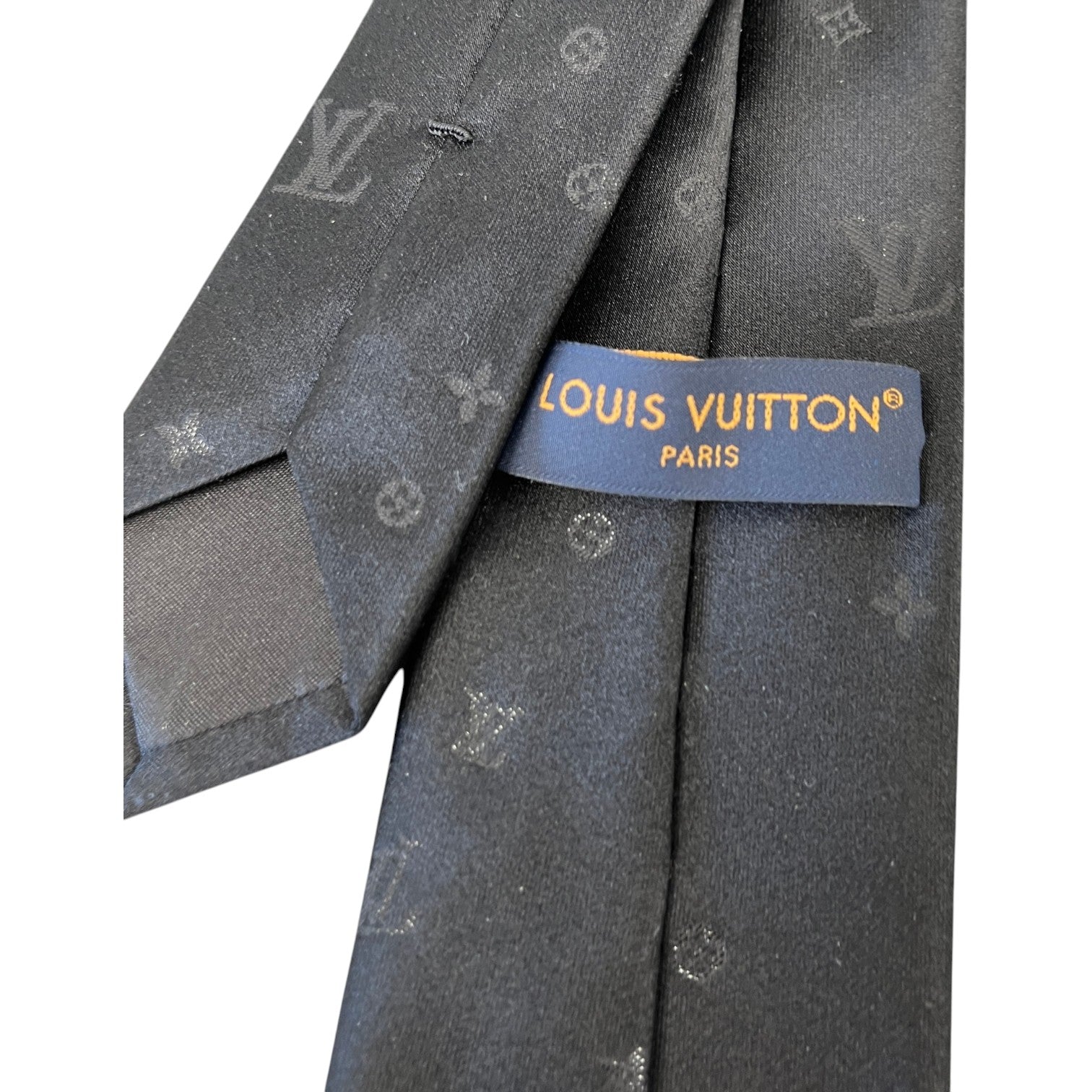 Men's Monogram Starry Night Tie Black - Photo 4