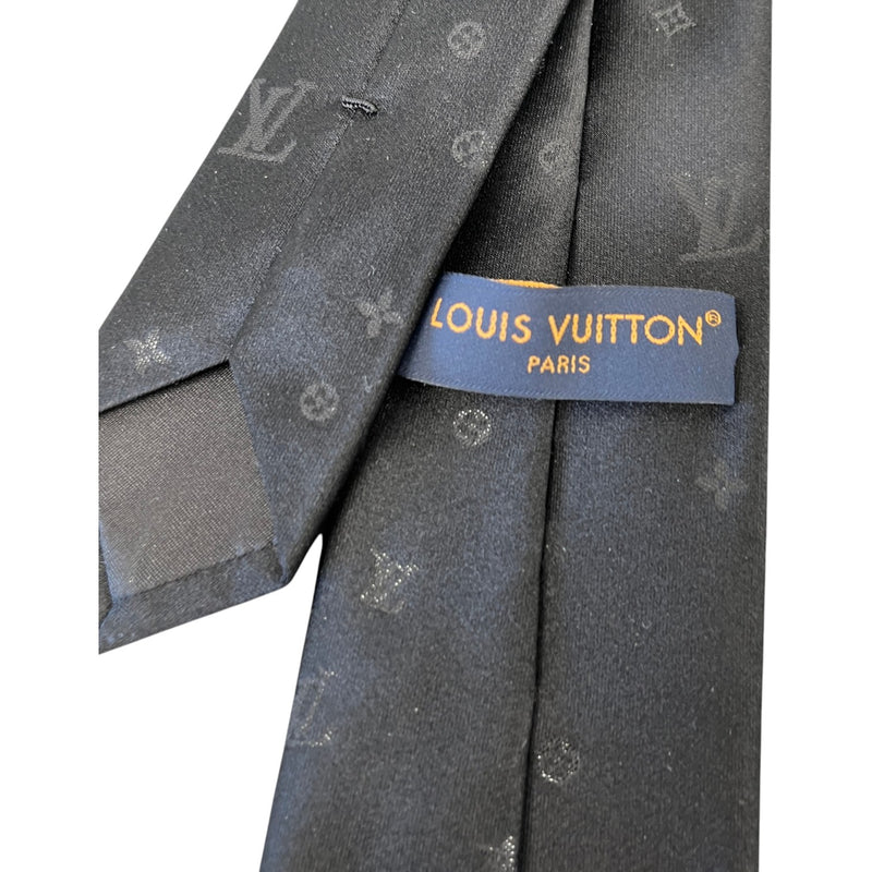 Men's Monogram Starry Night Tie Black
