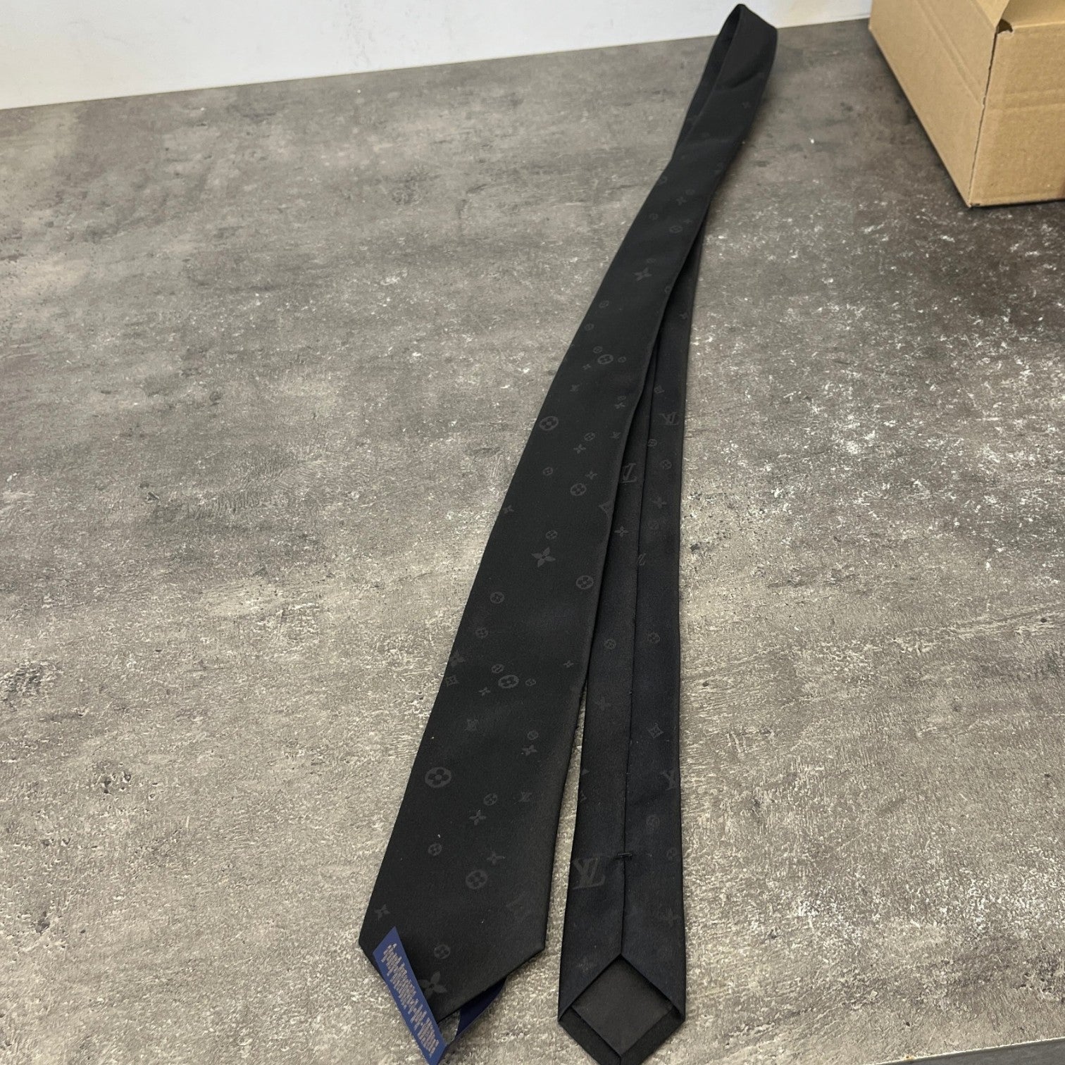 Men's Monogram Starry Night Tie Black - Photo 5