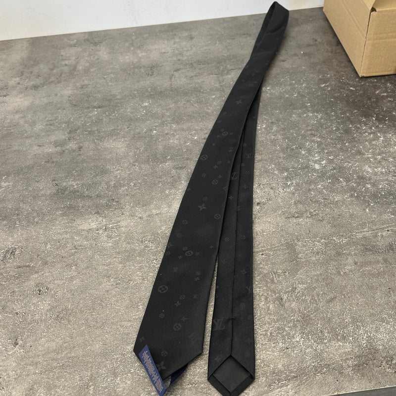 Men's Monogram Starry Night Tie Black