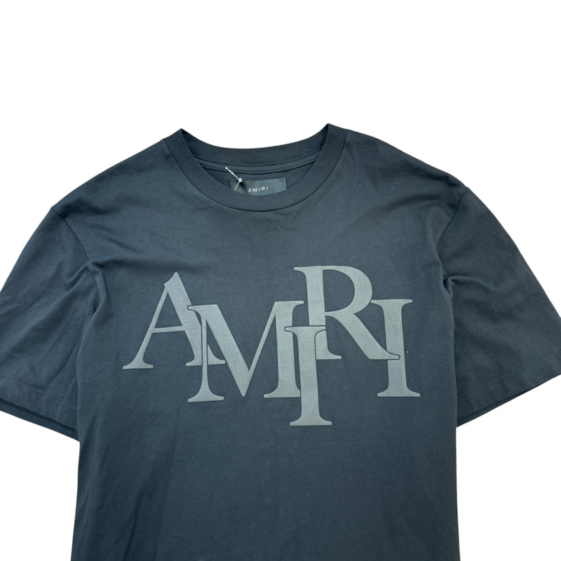 Men's Logo Print T-Shirt Black Size M