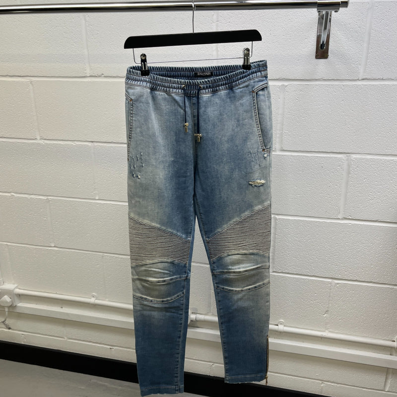 Men's Biker Joggers Blue Size S