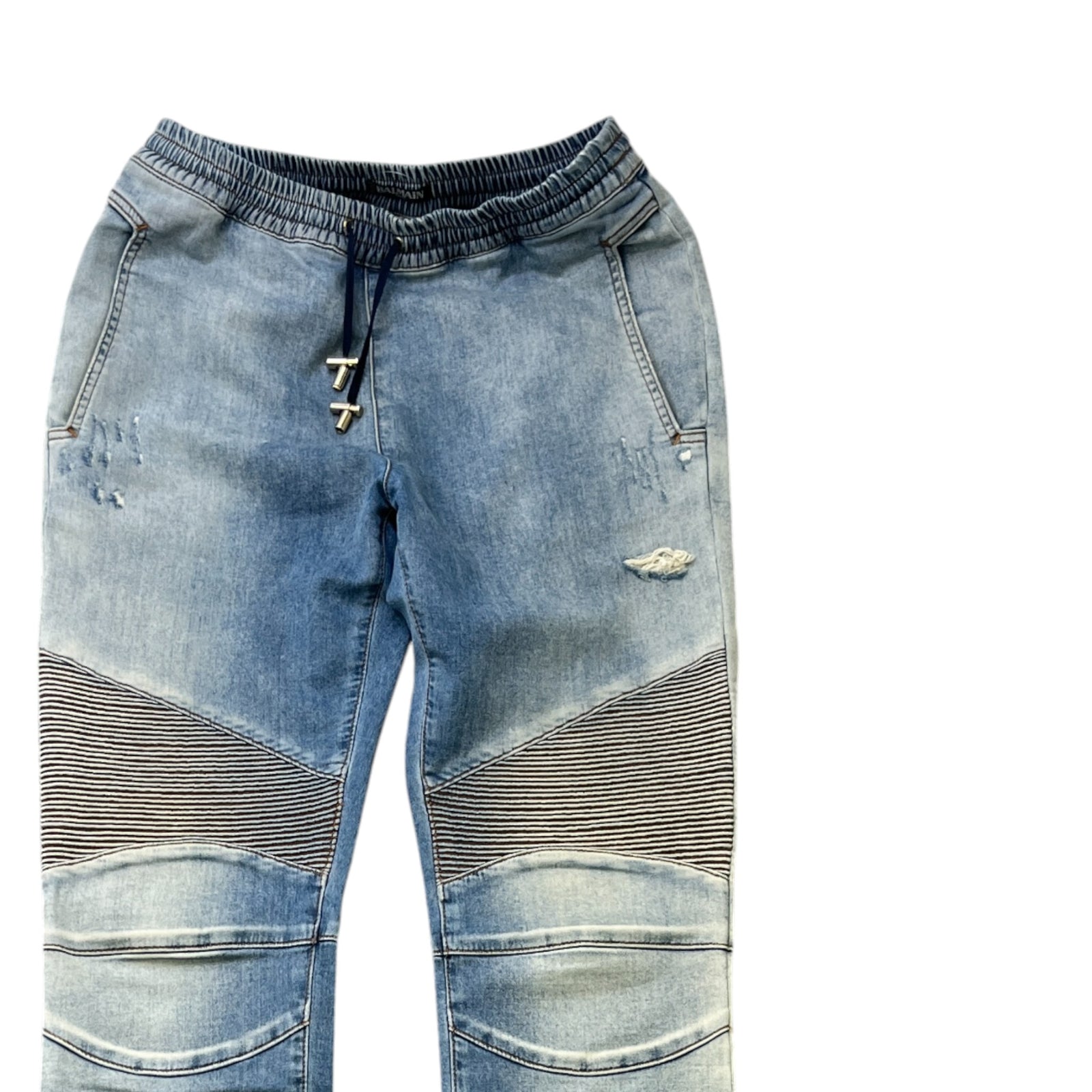 Men's Biker Joggers Blue Size S - Photo 3