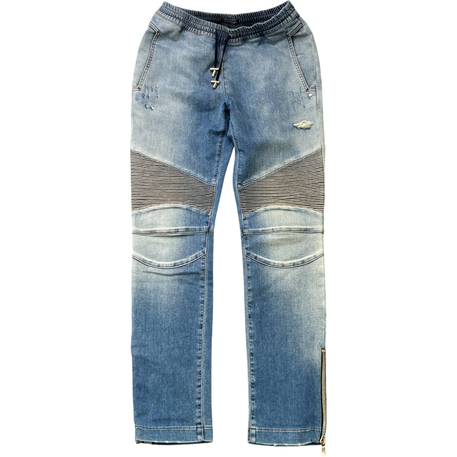 Men's Biker Joggers Blue Size S - Photo 1