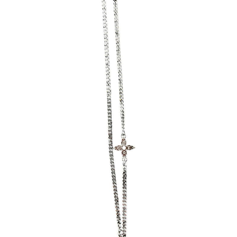 Men's Monogram Padlock Necklace Silver