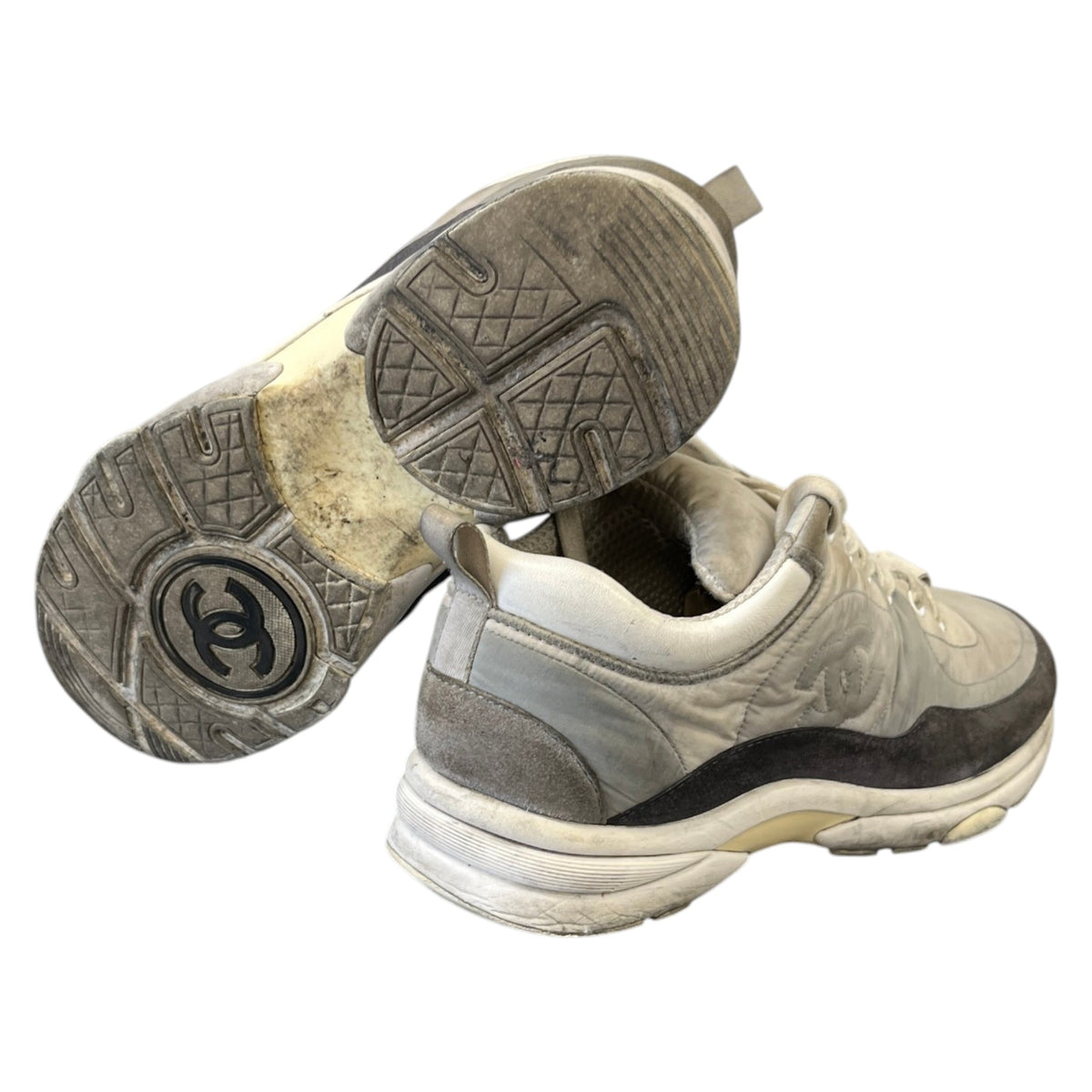 Women's CC Logo Low Trainers Grey Size UK 4 / EU 37 - Photo 10