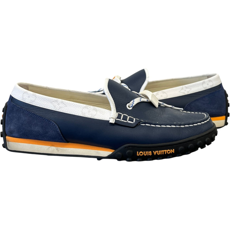 Men's Lv Racer Moccasins Loafers Navy Size EU 42 / UK 8