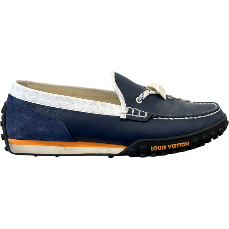 Men's Lv Racer Moccasins Loafers Navy Size EU 42 / UK 8