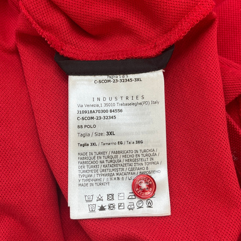 Men's Maglia Polo Shirt Red Size 3XL
