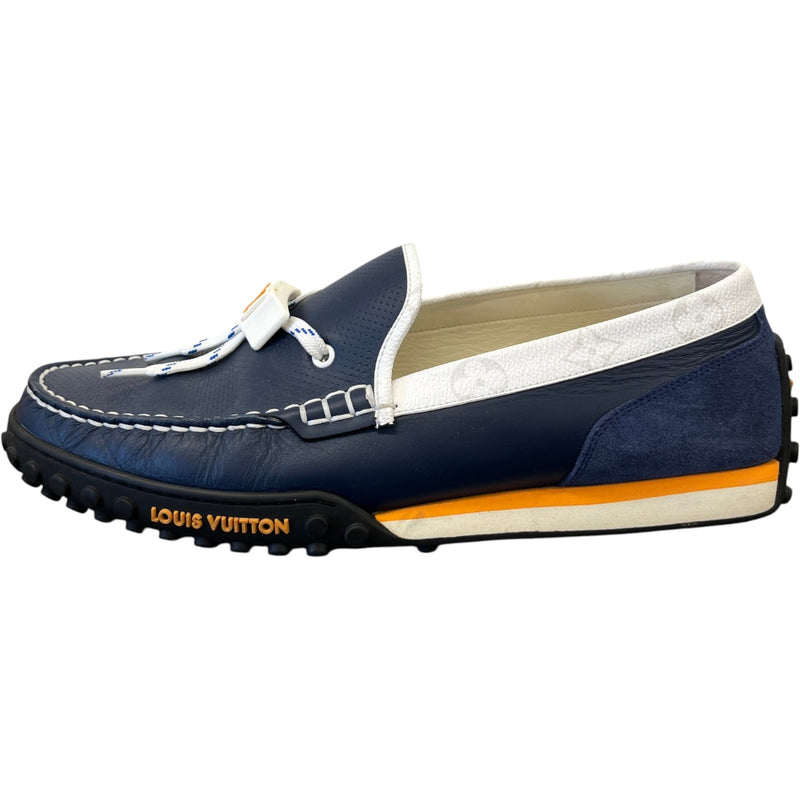 Men's Lv Racer Moccasins Loafers Navy Size EU 42 / UK 8