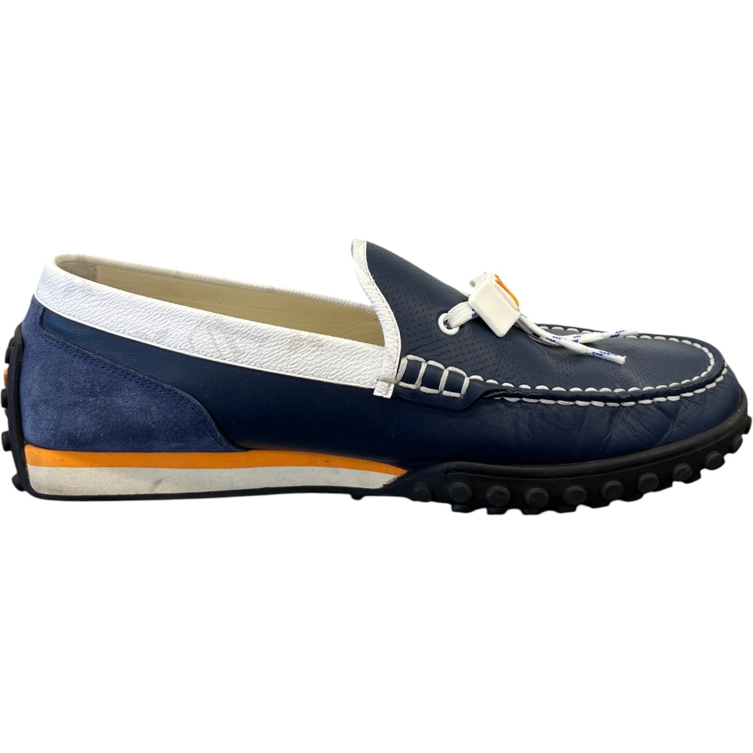 Men's Lv Racer Moccasins Loafers Navy Size EU 42 / UK 8 - Photo 4