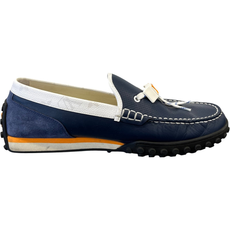 Men's Lv Racer Moccasins Loafers Navy Size EU 42 / UK 8