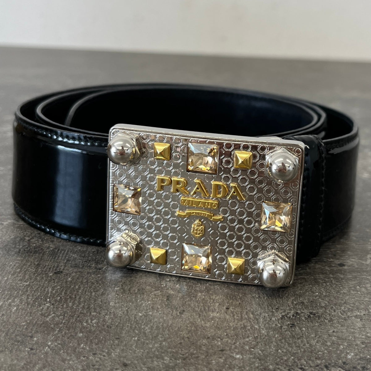 Women's FW07 Jewel Studded Belt Black Size W38 - Photo 8