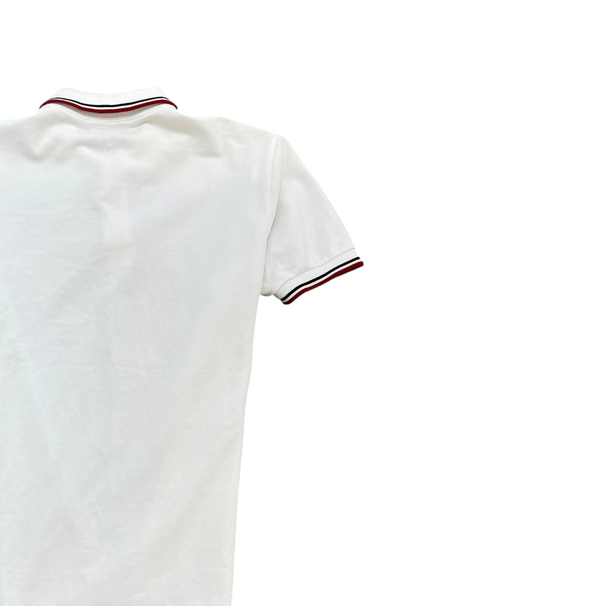 Men's Plaque Logo Polo Shirt White Size S - Photo 4