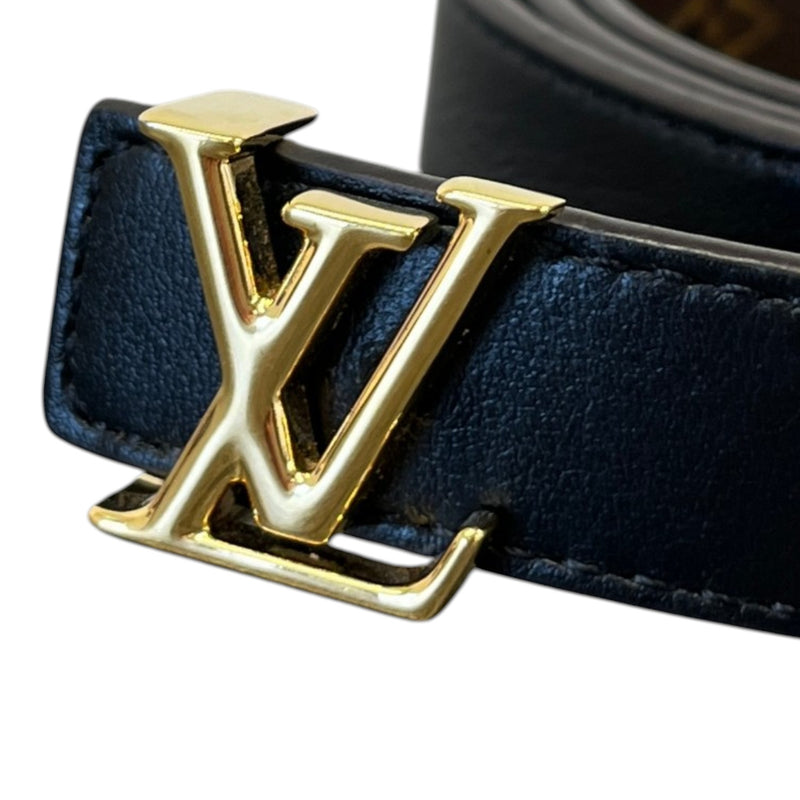 Women's Reversible LV Buckle Monogram Belt Black Size W30