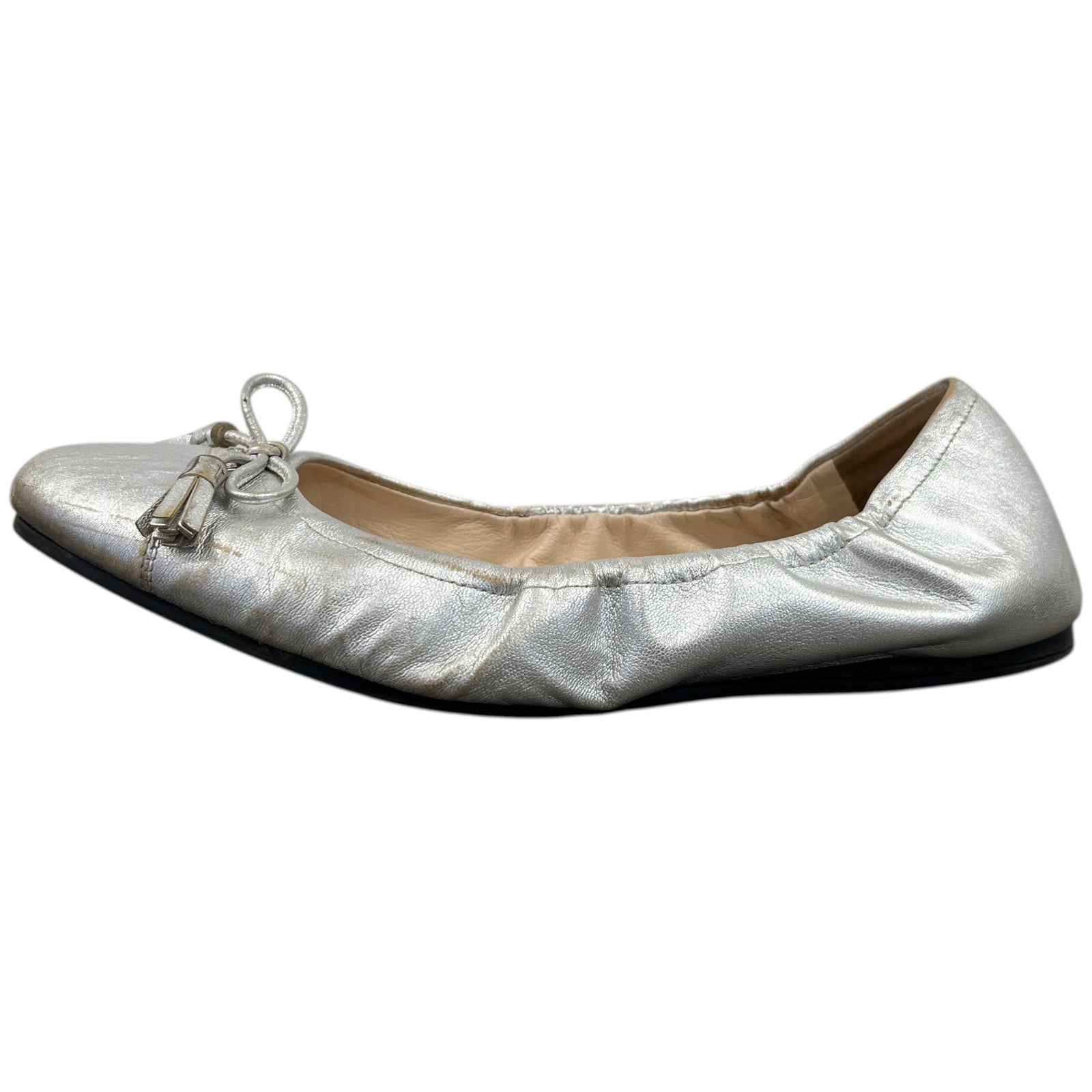 Women's Logo Ballet Flats Mules Silver Size EU 37 / UK 4 - Photo 5