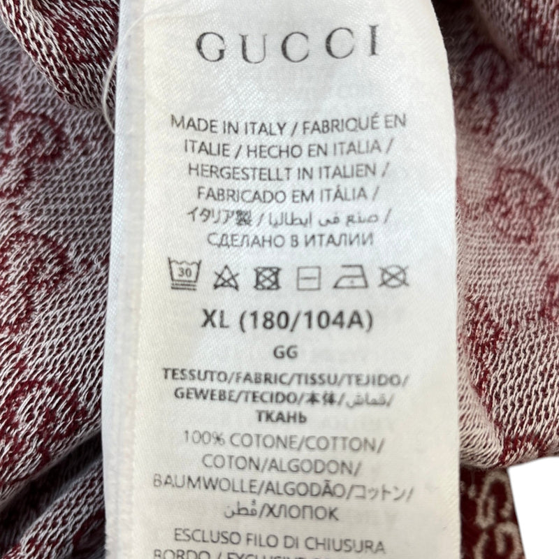 Men's GG Supreme Polo Shirt Burgundy Size XL