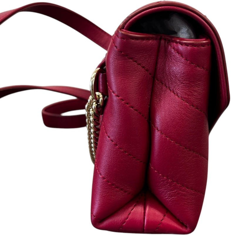 Women's Coco Chevron Flap Bag Red