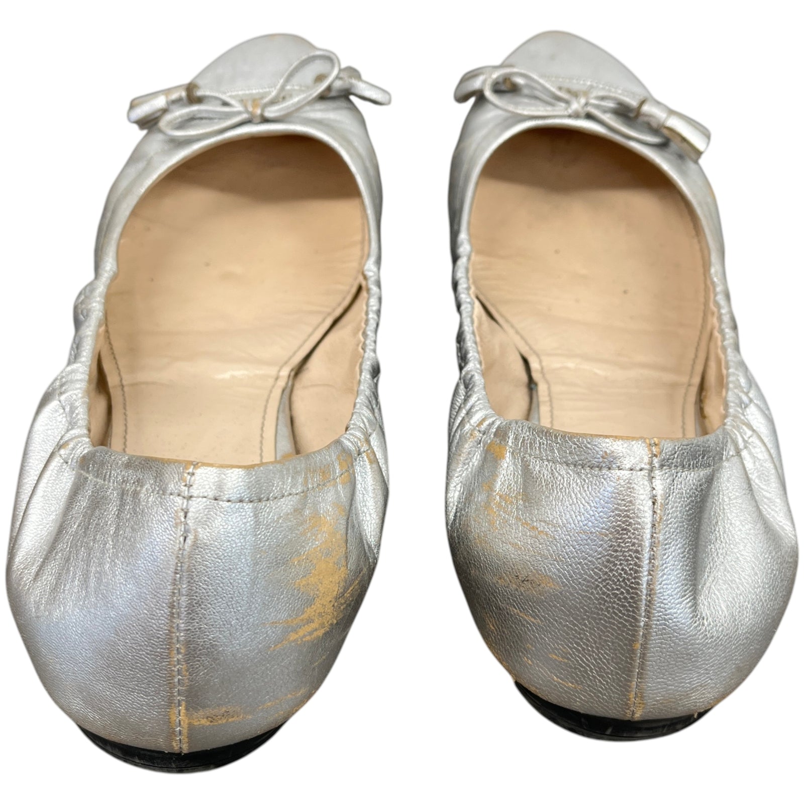 Women's Logo Ballet Flats Mules Silver Size EU 37 / UK 4 - Photo 7