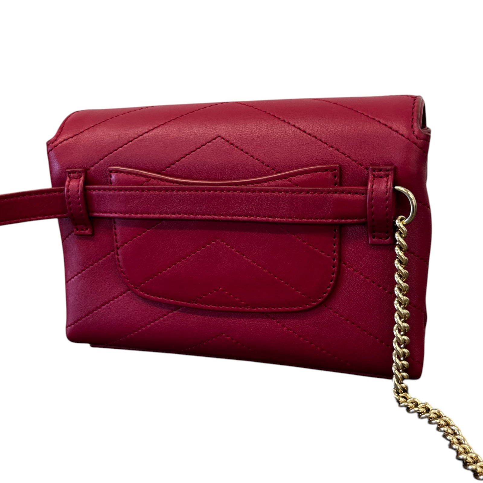 Women's Coco Chevron Flap Bag Red - Photo 7