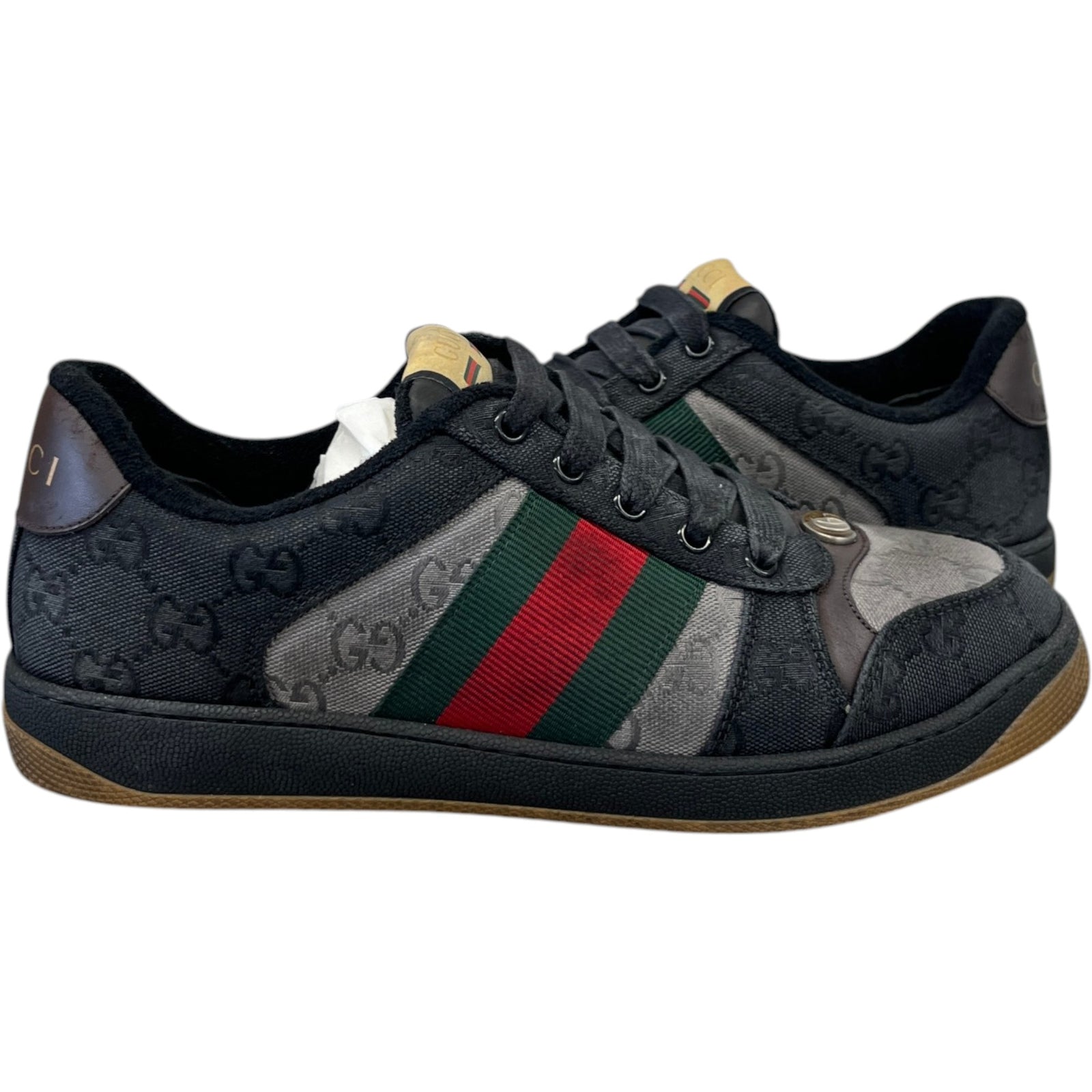 Men's Gg Supreme Screener Distressed Low Trainers Grey Size EU 41.5 / UK 7.5 - Photo 3