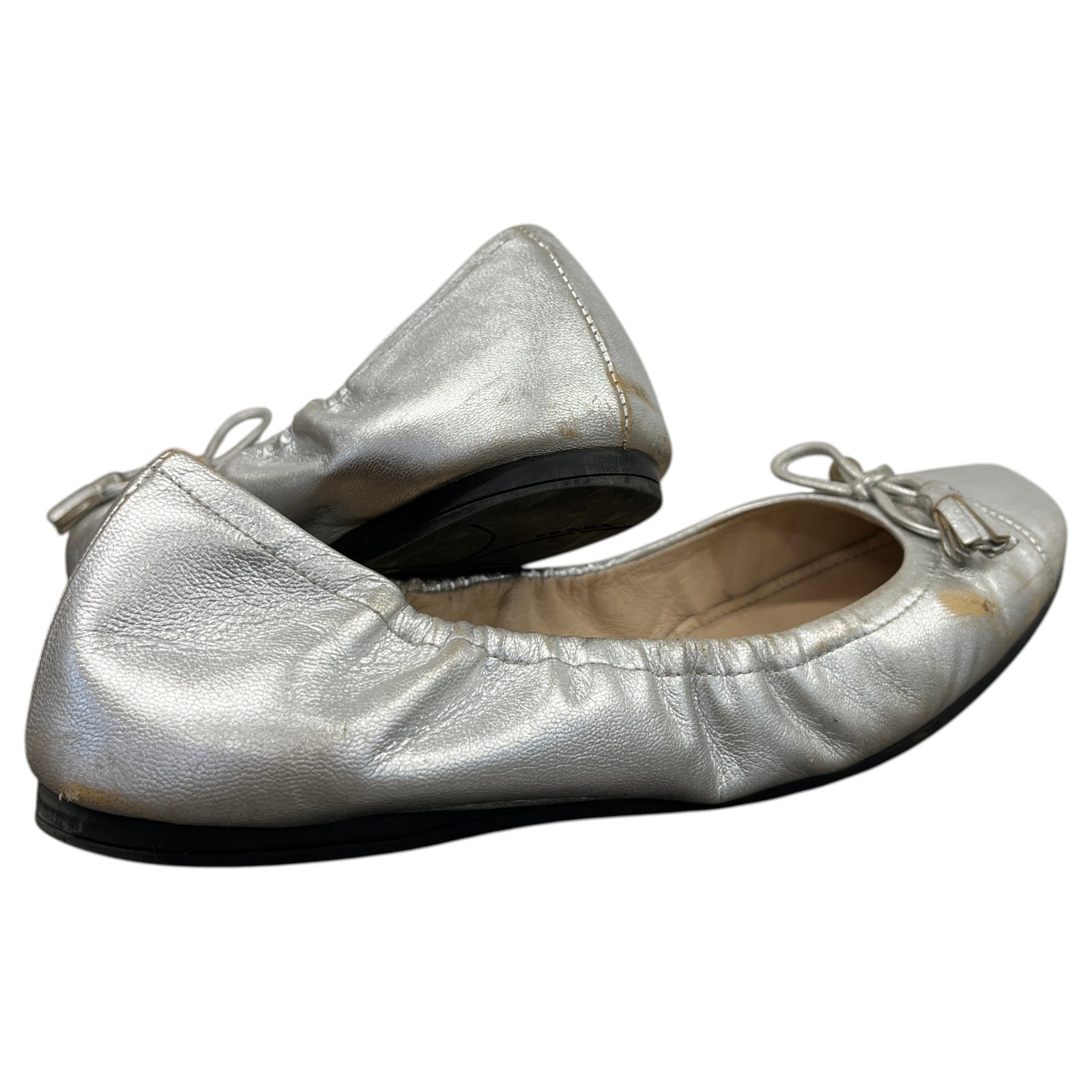 Women's Logo Ballet Flats Mules Silver Size EU 37 / UK 4 - Photo 10