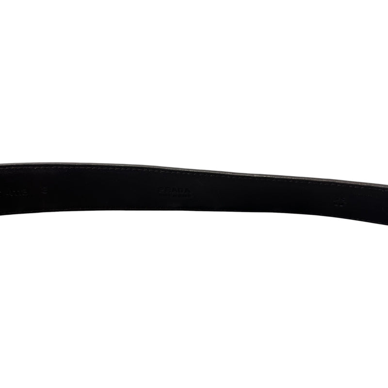 Men's Plaque Logo Belt Black Size 24"