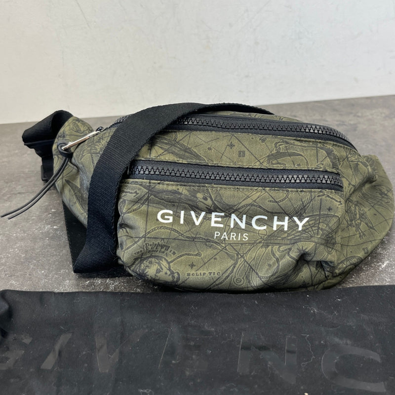 Men's Logo Print Belt Bag Green