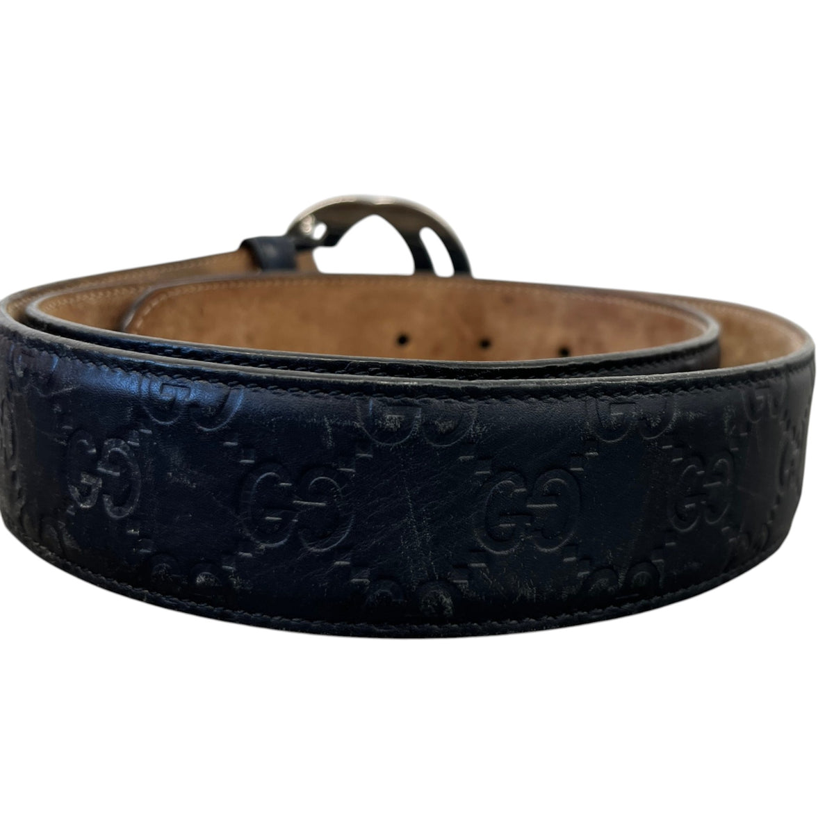 Men's Interlocking G Belt Black Size 32" - Photo 2