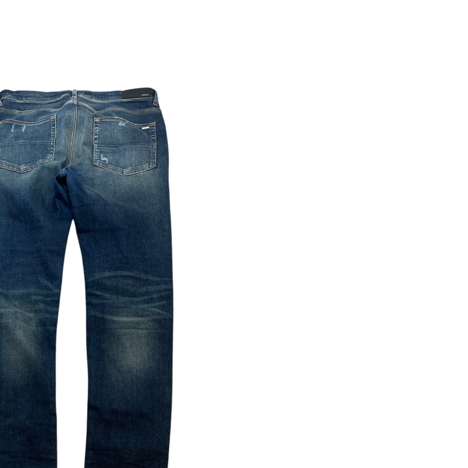 Men's MX1 Distressed Skinny Jeans Blue Size XL / W36 - Photo 4