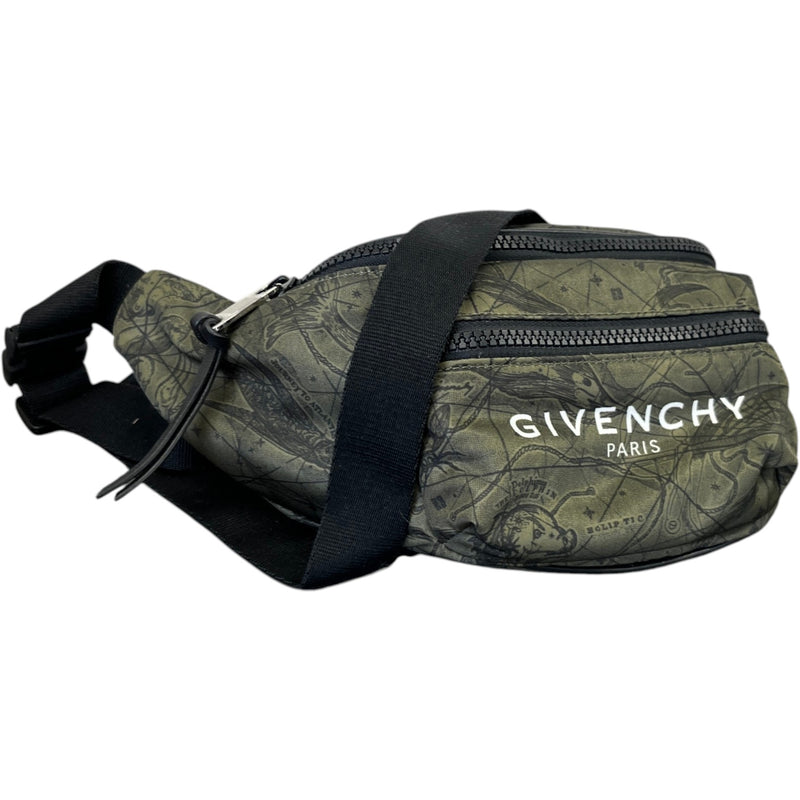 Men's Logo Print Belt Bag Green